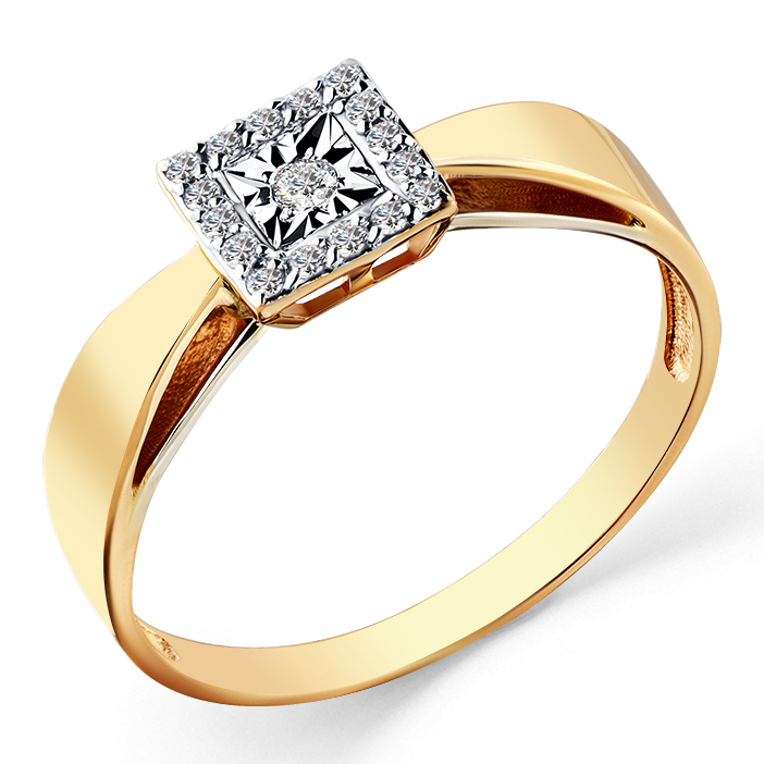 Кольцо, золото, бриллиант, 1-408641-00-00